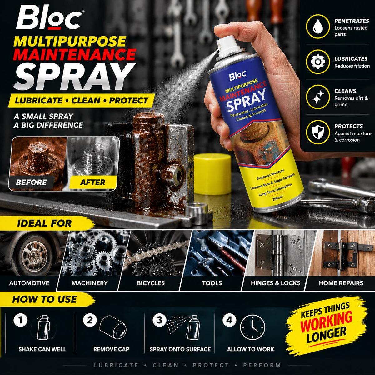 Bloc Super Strong Penetrating Maintenance Spray 250ml
