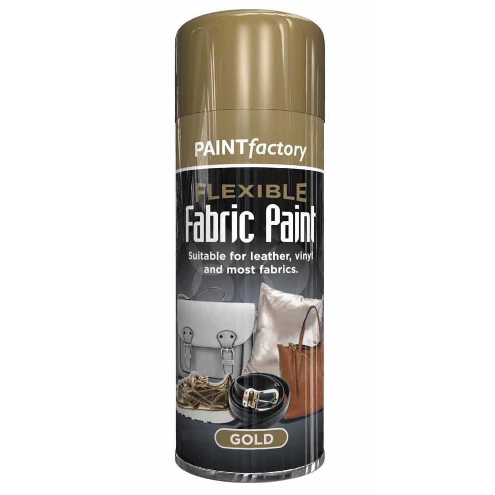 Fabric & Vinyl Spray Paint Gold 200ml - Paint Factory