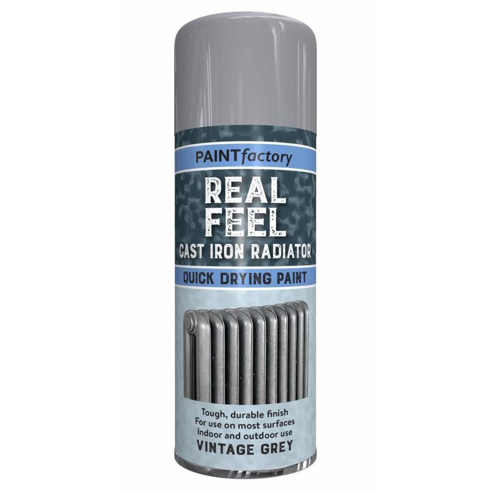 Cast Iron Effect Radiator Grey Spray Paint 400ml - Paint Factory