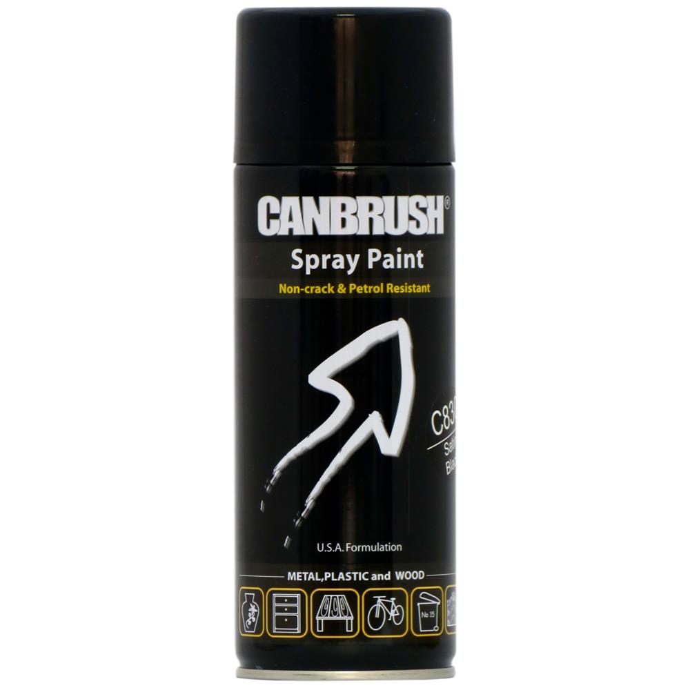 Canbrush C830 Satin Black Spray Paint 400ml
