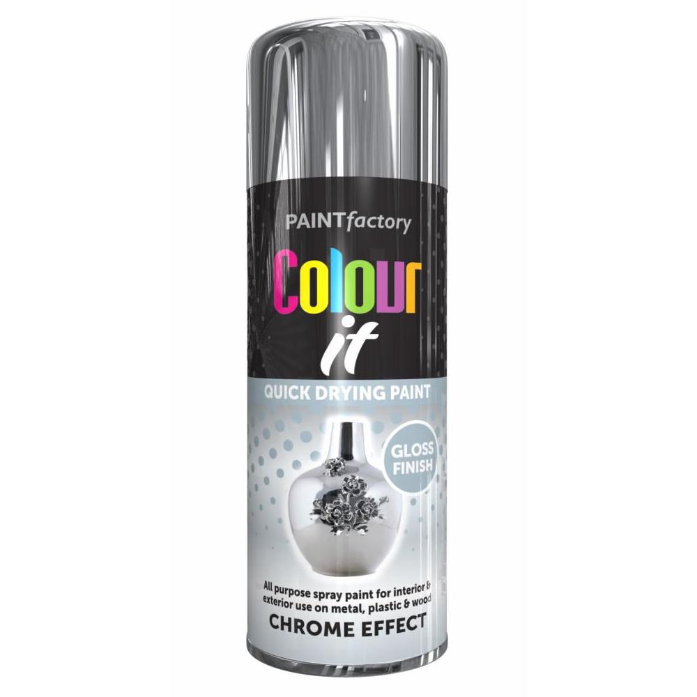 Chrome Effect Gloss Spray Paint 400ml - Paint Factory