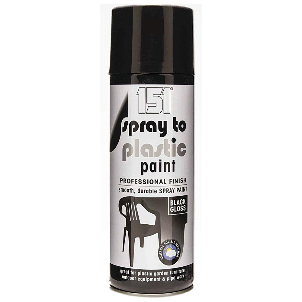 151 Spray To Plastic Paint Black Gloss Spray Paint 400ml