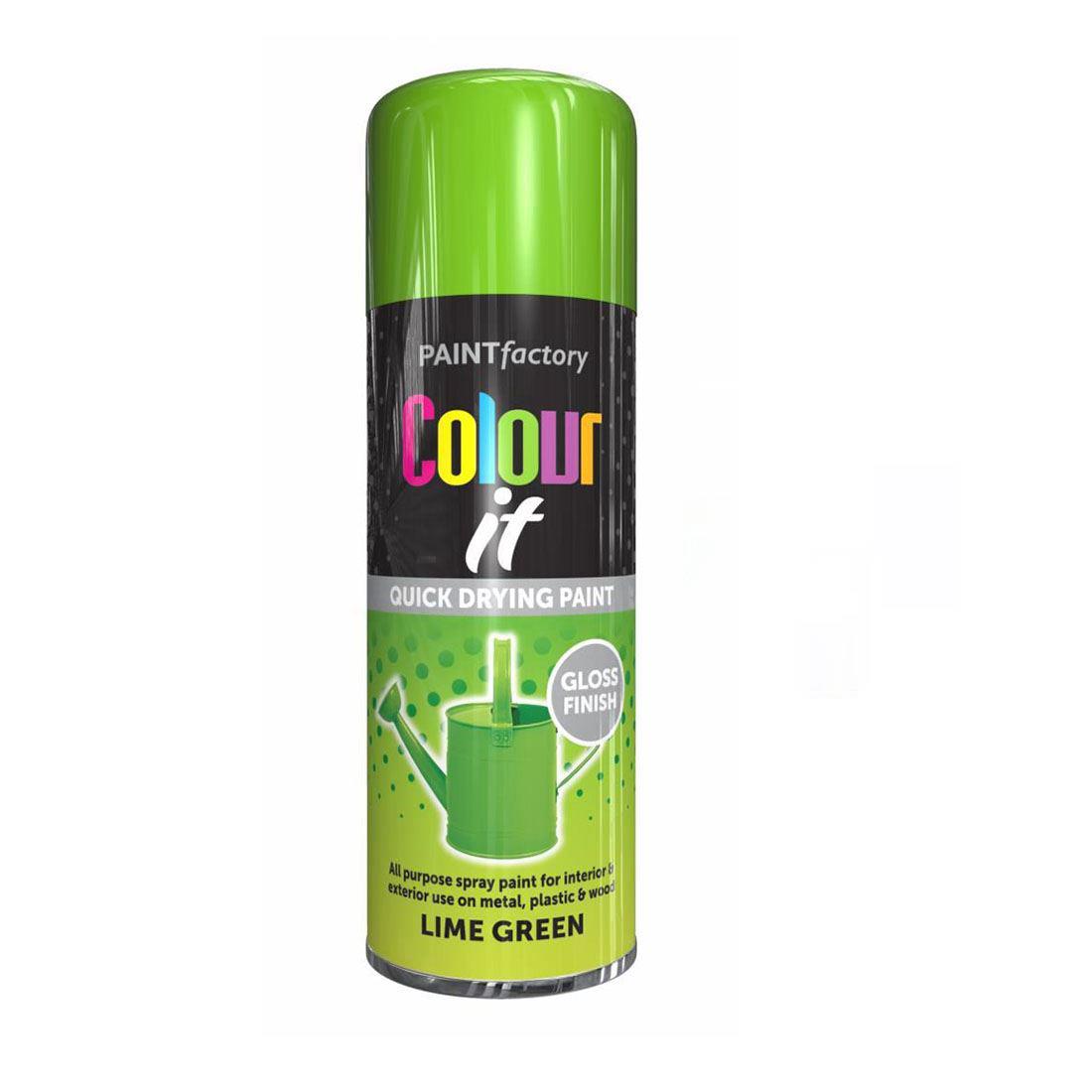 Lime Green Gloss Spray Paint 400ml - Paint Factory