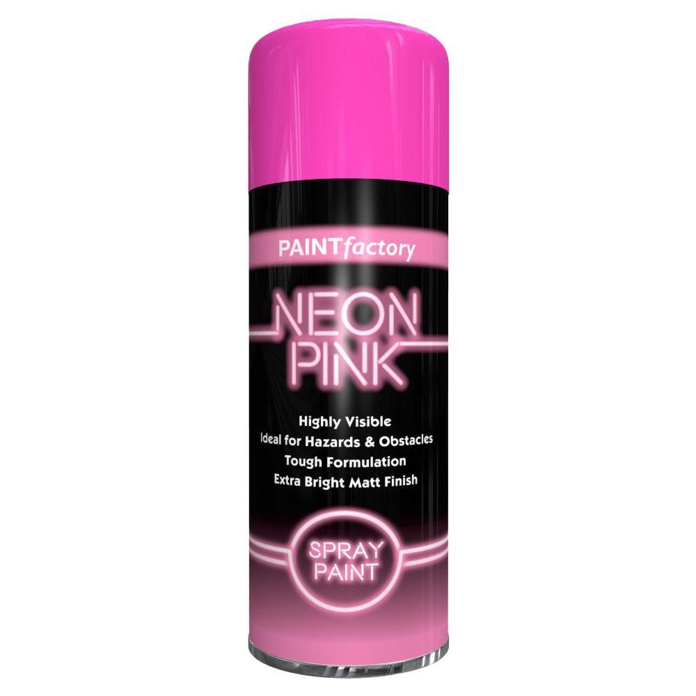 All Purpose Neon Pink Spray Paint 400ml - Paint Factory
