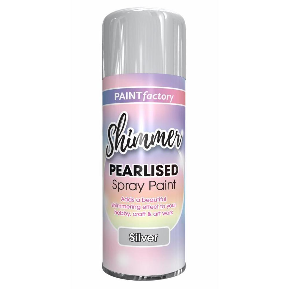 Pearlised Silver Spray Paint 400ml - Paint Factory