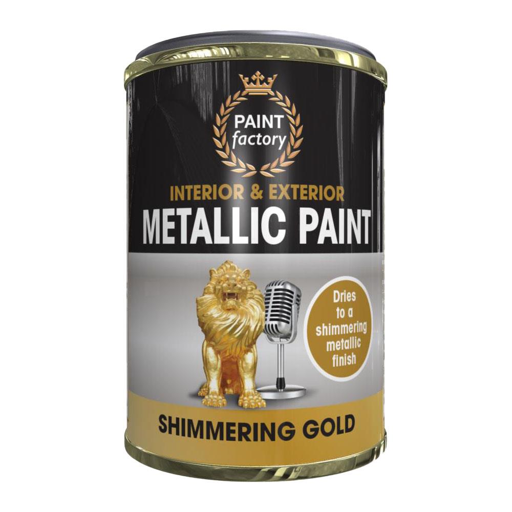 Paint Factory Shimmering Metallic Gold Tin Paint 300ml