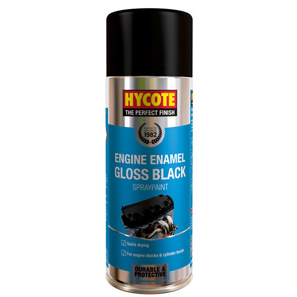 Hycote Gloss Black Engine Enamel Spray Paint 400ml