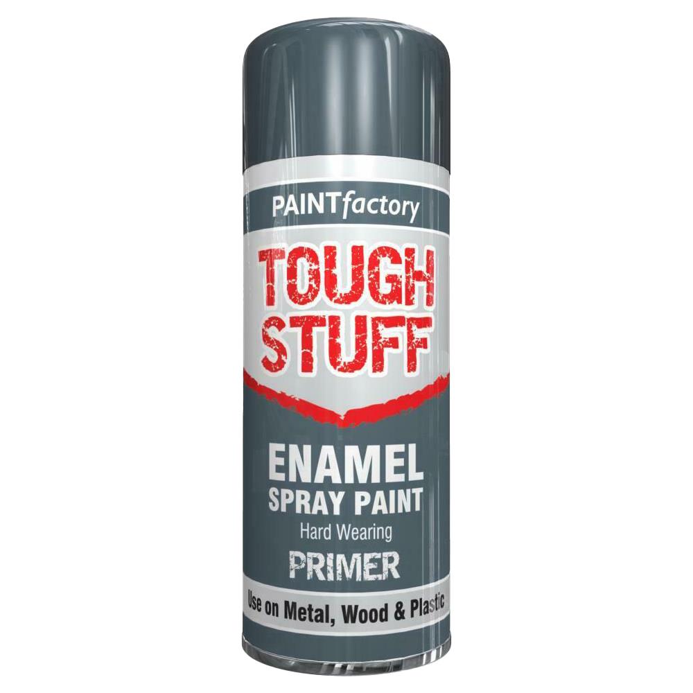 Tough Stuff Enamel Grey Primer Spray Paint 400ml - Paint Factory