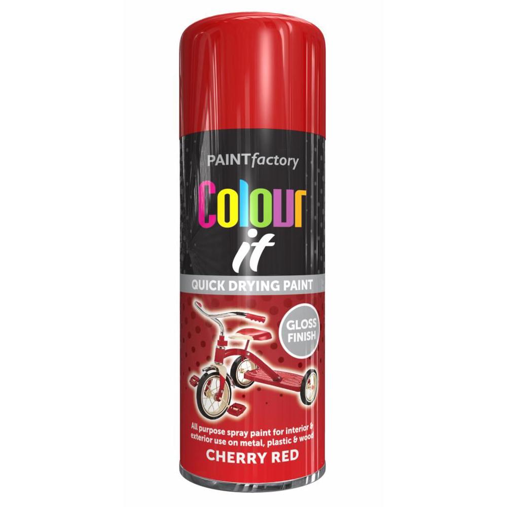 Cherry Red Gloss Spray Paint 400ml - Paint Factory