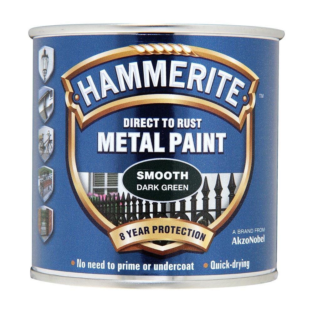 Hammerite Smooth Dark Green Tin 250ml
