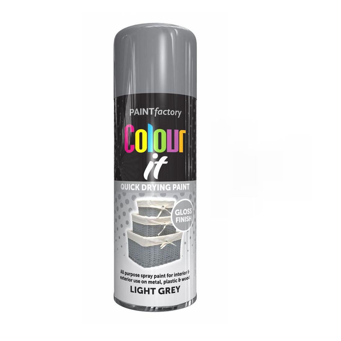 Light Grey Gloss Spray Paint 400ml - Paint Factory