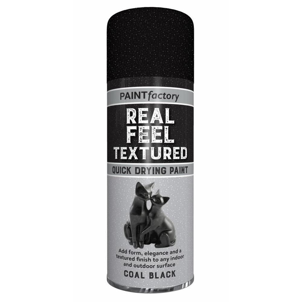 Textured Effect Black Spray Paint 400ml - Paint Factory