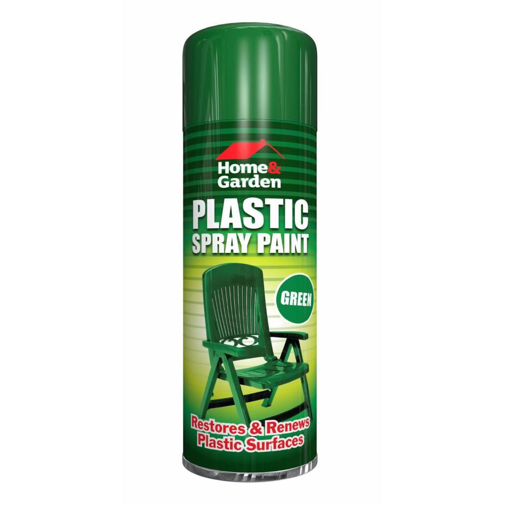 Plastic Green Spray Paint 300ml - Home & Garden