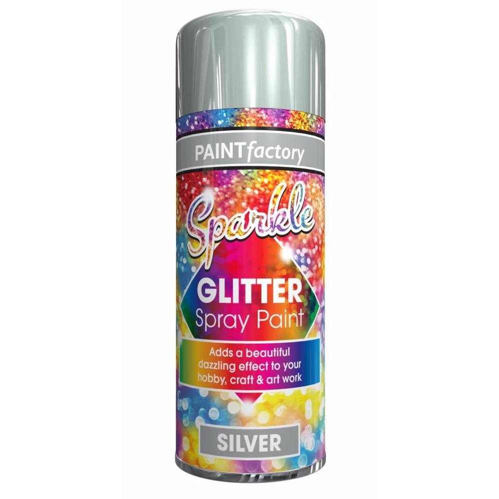 Silver Glitter Spray Paint 200ml - Paint Factory