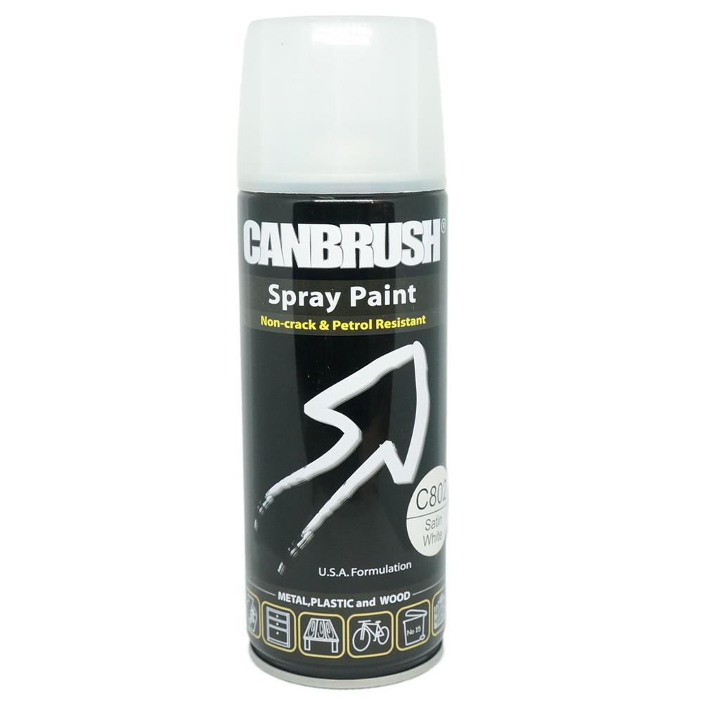 Canbrush C802 Satin White Spray Paint 400ml