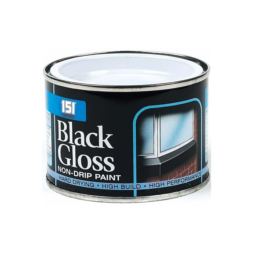 151 Non-Drip Black Gloss Paint Tin 180ml