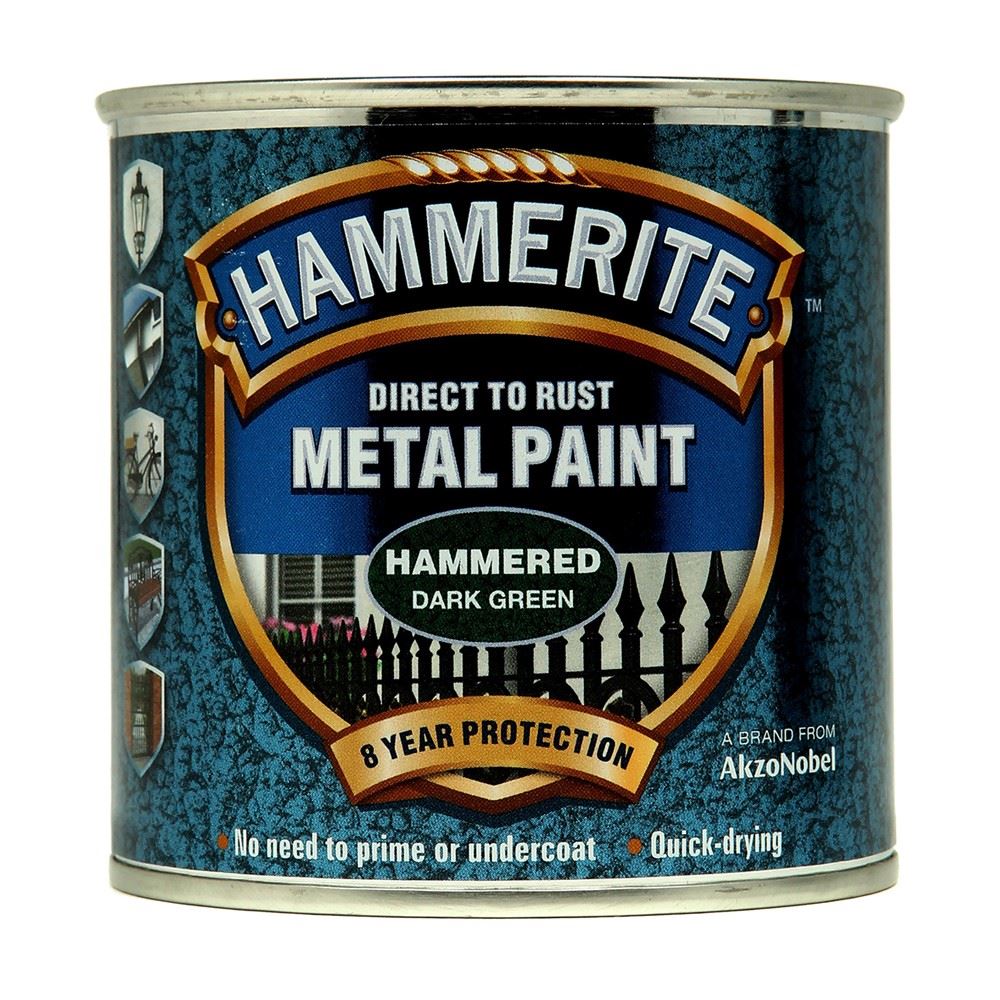Hammerite Hammered Dark Green Tin 250ml