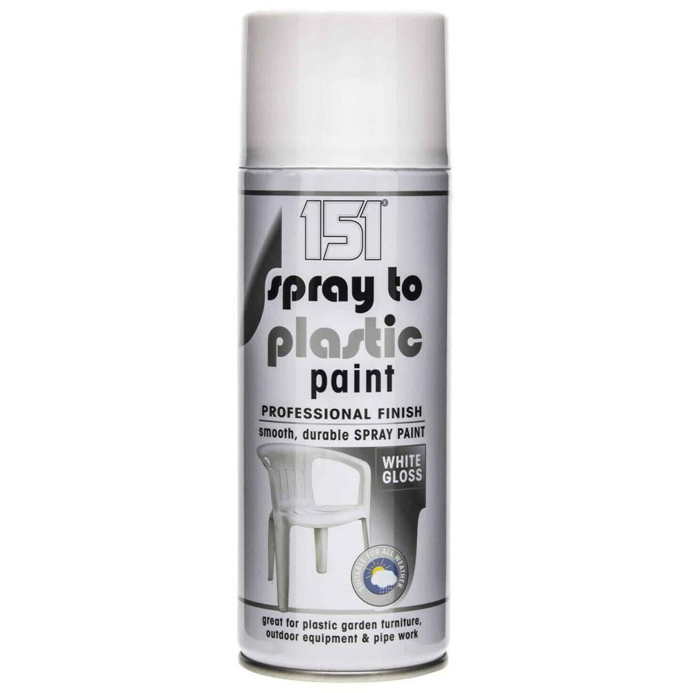 151 Spray To Plastic Spray Paint White Gloss 400ml