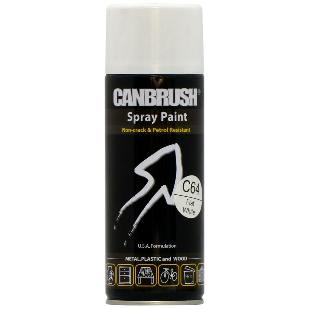 Canbrush C64 Flat White Spray Paint 400ml