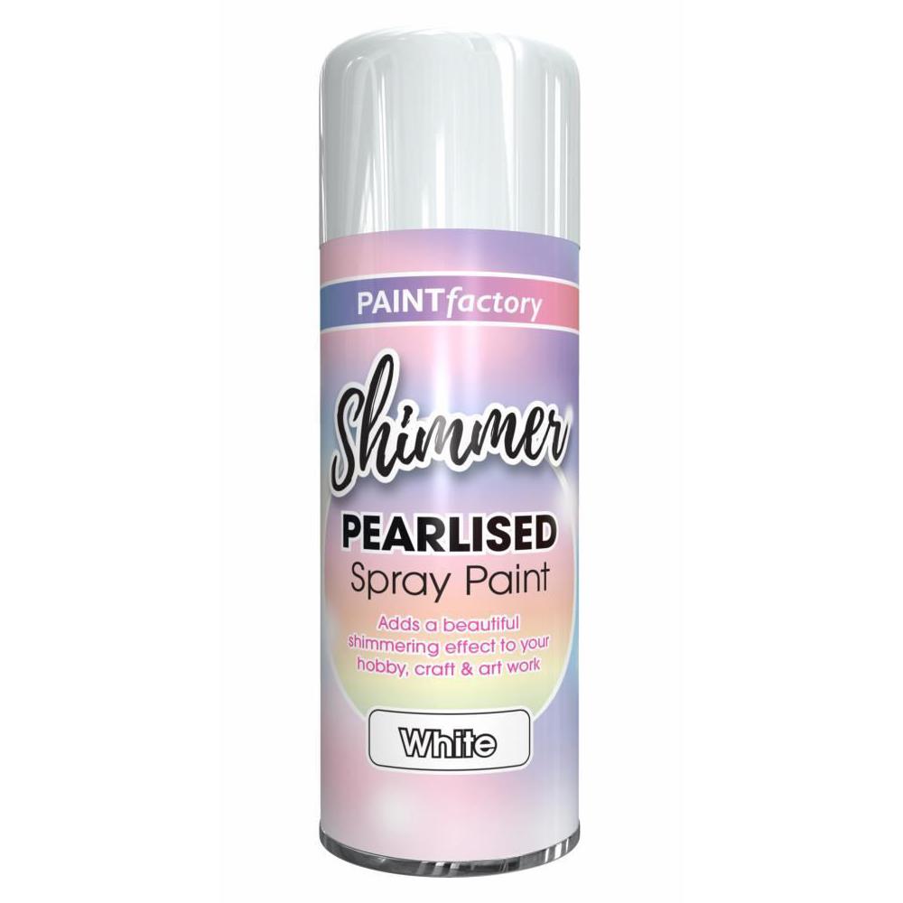 Pearlised White Spray Paint 400ml - Paint Factory