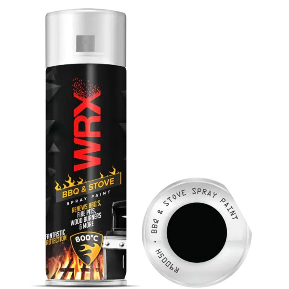 WRX Matt Black High Temperatures BBQ & Stove R9005H Spray Paint 400ml